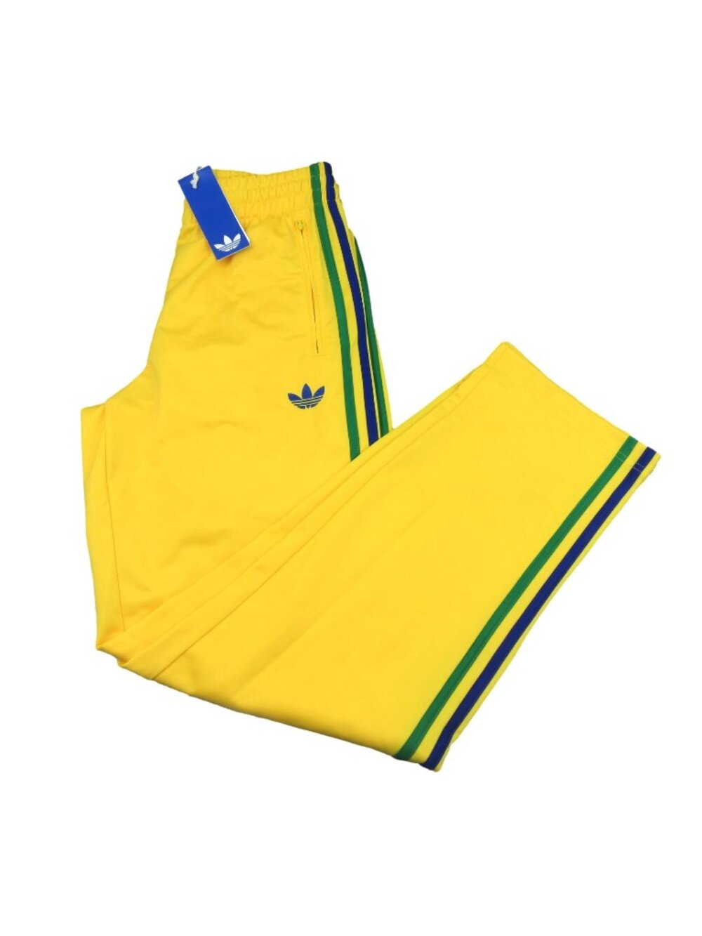 Adidas Originals Firebird Track Pants Men's Size Small Yellow Green NEW KD3840